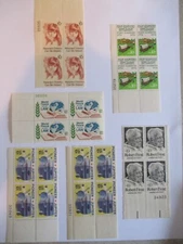 US stamps 6 10-cent plate blocks 1526 1576