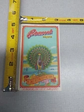 Peacock Brand Firecracker Label Vintage MINT CONDITION 1+5/8" 40s Est. 1894