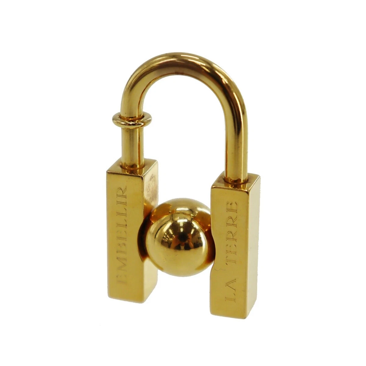 HERMES 2001 L'HOMME PEUT Cadena Padlock Used Gold-Plated