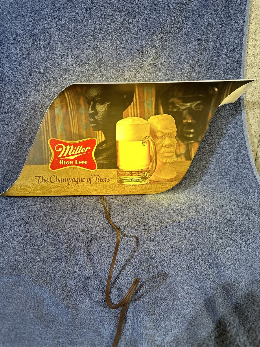 70年代 美品ビンテージMiller High Lifeブラケットライト サイン 70年代 美品ビンテージMiller High Lifeブラケットライト サイン