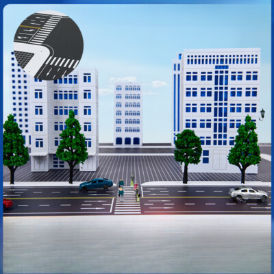 Diorama 1:150/75 Building Model Road Model Railway Layout House Office Model