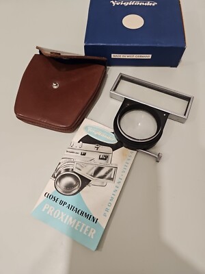 Vintage Voigtlander Close Up proximeter lens In Leather Case Boxed