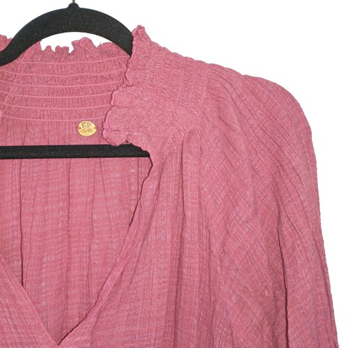 fp one solid smocked top