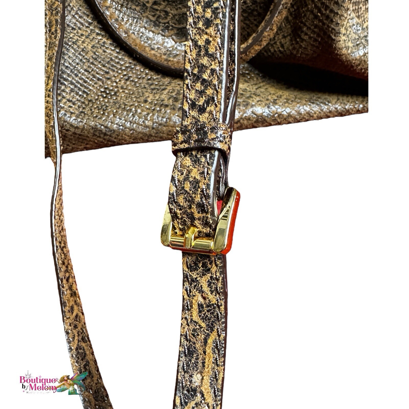 Michael Kors Mocha Python Handbag Crossbody Leath… - image 12
