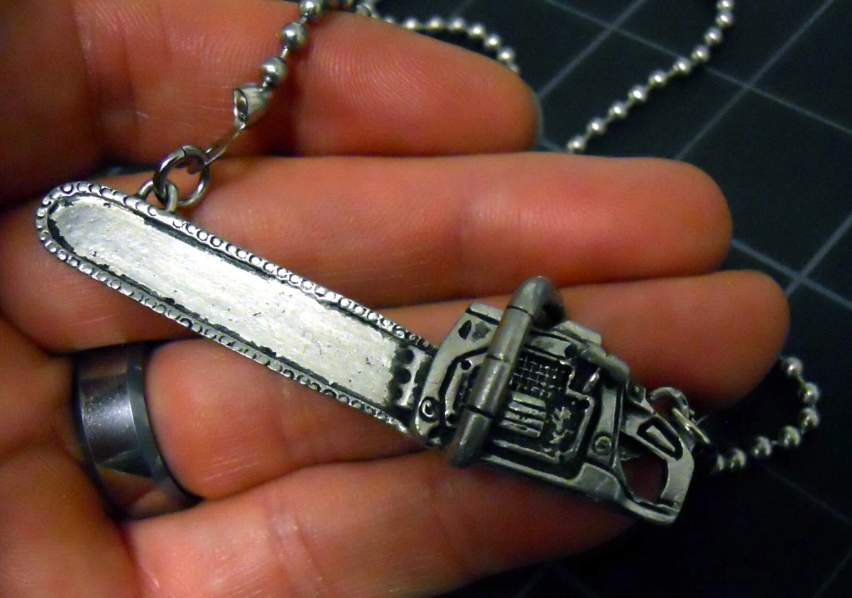 Chainsaw necklace shop charm