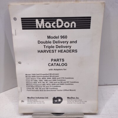MacDon 960 HEADER PARTS CATALOG Manual NOS VTG 2004 88 Pages