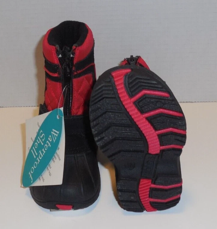Totes Tyler II Nieve Invierno Botas Niños 5 Niños Pequeños Negro Rojo Impermeable Shell Nuevo Foto 3 de 4
