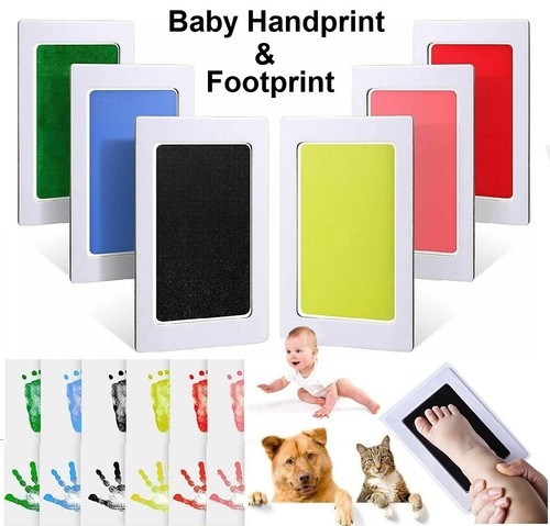 Inkless Baby print kit Newborn Footprint Handprint Safe Gift Foot Hand Wipe Paw - Picture 1 of 17