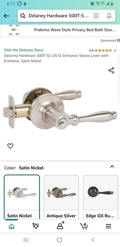 Callan ST5101 US15 Satin Nickel Entrance Lock - Picture 1 of 5