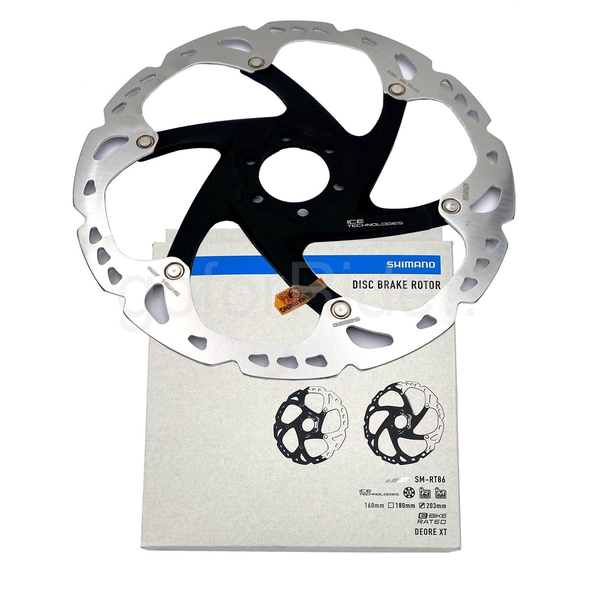 Shimano DEORE XT MTB Bike Disc Brake Rotor SM-RT86 203mm,ICE-TECH