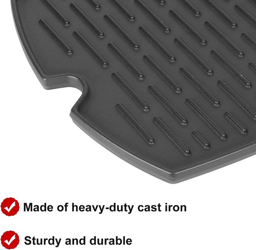 Cast Iron Griddle for Weber Q1000 Q1200 Q1400 Q100 Q120 Q140 Grill Accessorie... - Picture 4 of 7