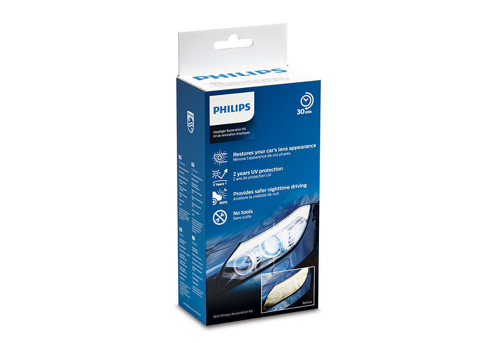 Philips Headlight Restoration Kit Restores Cleans Protection Fix Haze Yellowing