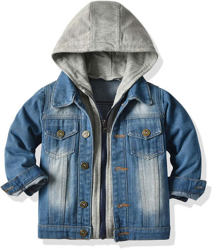 Baby Boys Girls Denim Jacket Kids Toddler Button down Jeans Jacket Top Coat Oute - Picture 11 of 12