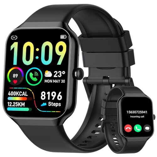 Montre Connectée Homme Femme avec Appels Bluetooth, 1,96 Pouces Smartwatch 113+ - Photo 4 sur 7