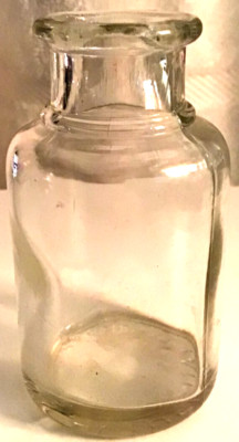 Antique Glass Bottle Barton Dyan Shine Clear 3.75''