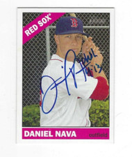 Autographed Signed DANIEL NAVA Boston Red Sox 2015 Topps Heritage Card #380 wCOA