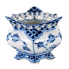 Royal Copenhagen Blue Fluted Full Lace Sugar Bowl 1112 Hexaganol Pierced Rim