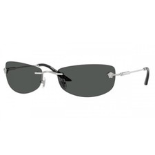 NEW VERSACE RIMLESS MEN VE2279 100087 SUNGLASSES MOD 2279 1000/87 SILVER GREY