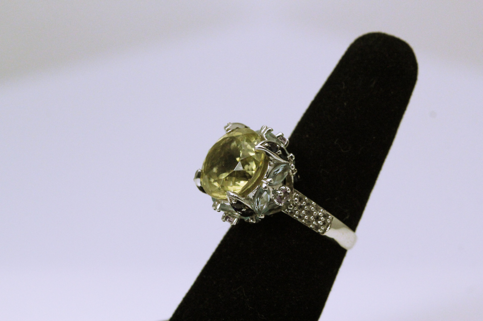 Sterling Silver Multi Color Stone Statement Ring … - image 2