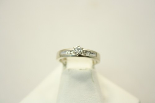 14K White Gold 0.31cwt Diamond Wedding Engagement Ring 3.9g Size 6.5 - Picture 6 of 9