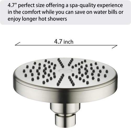 New Rain Showerhead Fixed Shower Angle Adjustable Shower Head-Brushed PSH1211 - 第 3/5 張圖片
