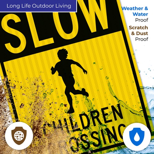 Slow Children Crossing Sign, Traffic Sign, - Picture 59 of 70