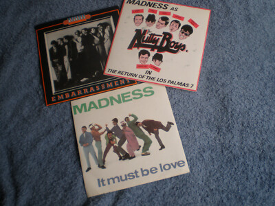 MADNESS - 3 NEAR MINT STIFF LABEL 7'' SINGLES FROM 1980 & 1981