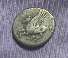 ⚠️ Greece Corinthion AR Stater! Argos Amphilochikon! BMC 12 Colonies of Corinth!