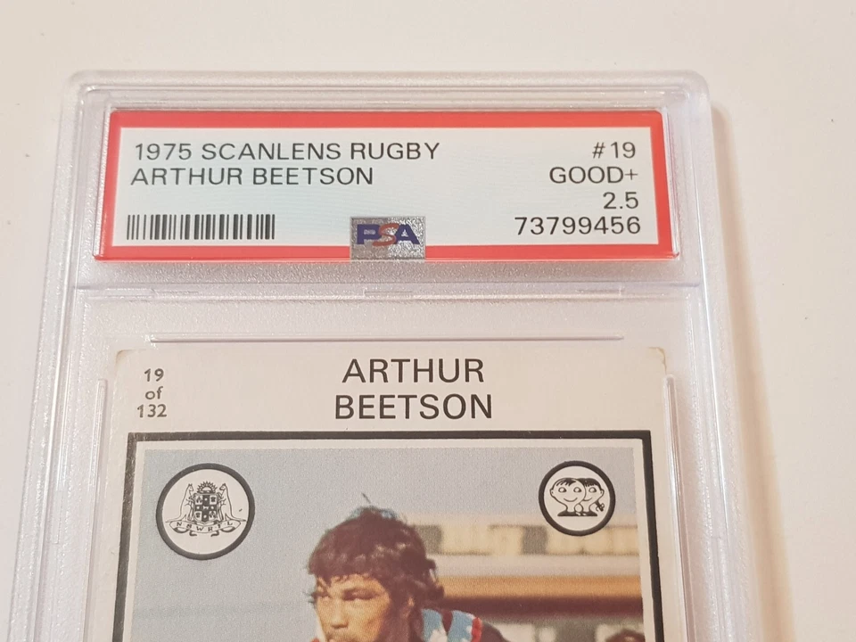 1975 Scanlens Rugby League Arthur Beetson Easts Roosters PSA 2.5 NRL NSWRL(#160) - image 3 of 4