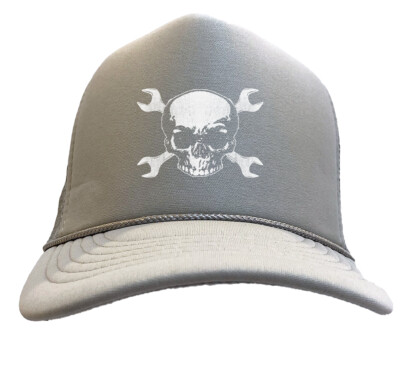 Skull with Crossed Wrenches - Mechanic Tools Solid Trucker Hat | eBay