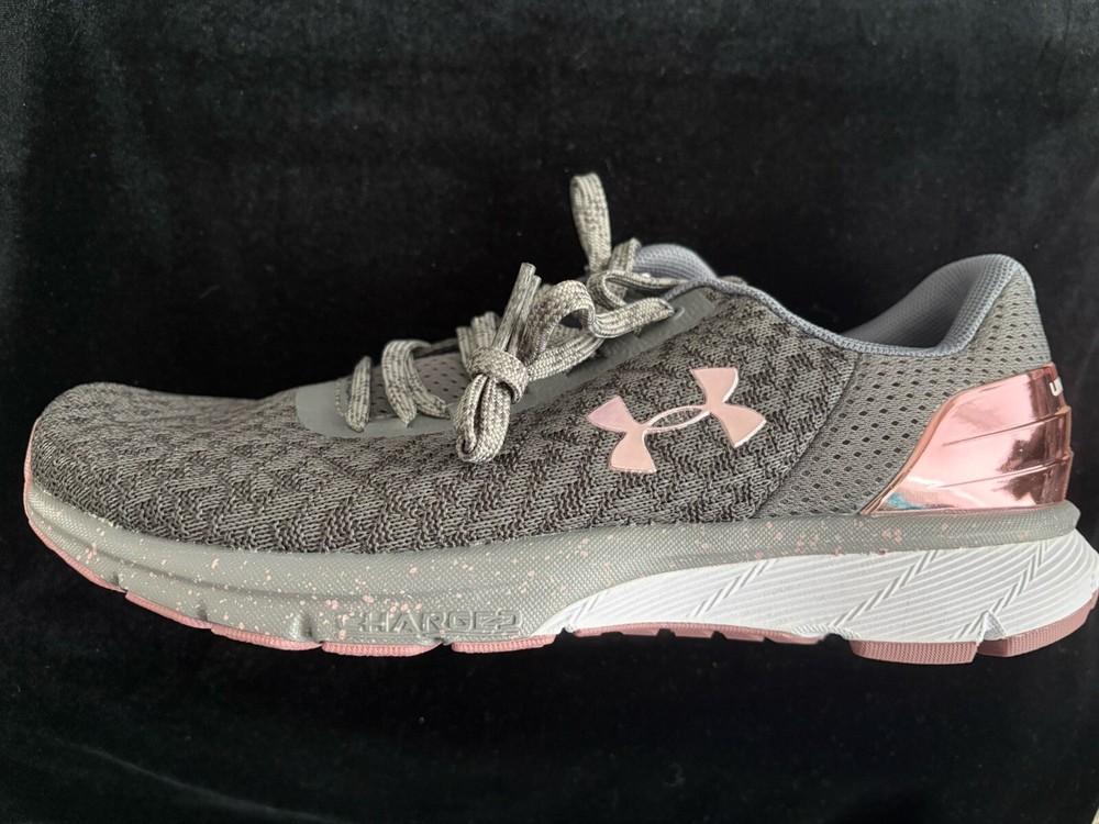 New Under Armour Women's Charged Escape 2  Gray Running Shoe Sz 8 Rose Gold