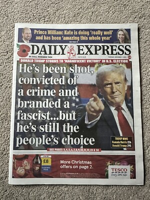Daily Express 7. November 2024 7.11.24 Donald Trump gewinnt US-Wahl 2024