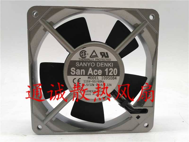 SANYO 109S084 115V 13.5 / 12W San Ace 120 AC cabinet cooling fan