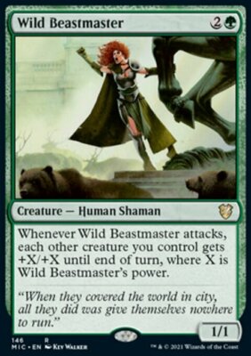 MTG Wild Beastmaster (146/198) Innistrad Midnight Hunt Commander LP