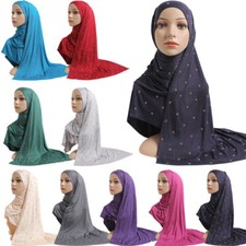 Women Jersey Scarf Muslim Instant Hijab Headscarf Turban Shawl Wrap Scarves Arab