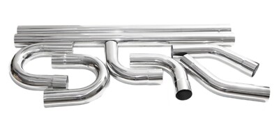 8PCS 3'' OD SS Straight 47'' Length Bend DIY Custom Mandrel Exhaust Pipe Kit