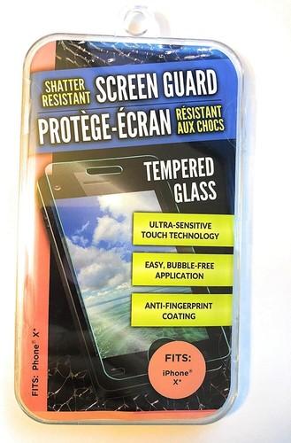 Apple iPhone X Tempered Glass Screen Protector Guard Shatter Resistant NEW!