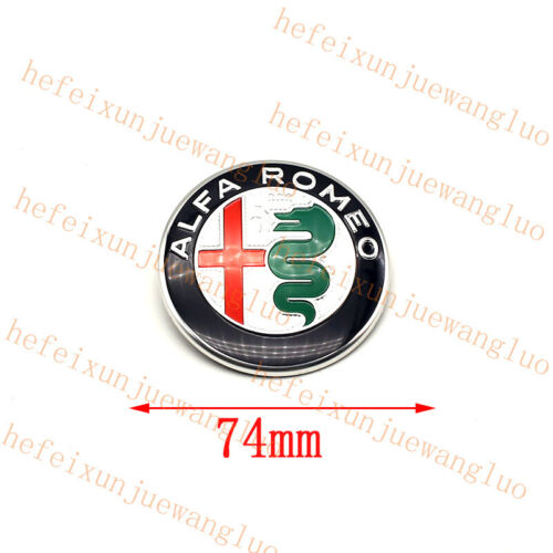 2016 74mm Alfa Romeo Giulia Mito front grille badge emblem 68330616AA New  OEM - Picture 1 of 2