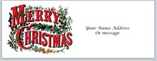 Personalized Address labels Merry Christmas  (c 543)