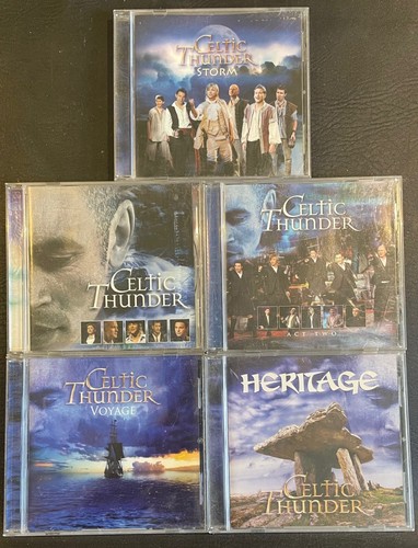(5) CD LOT CELTIC THUNDER-STORM-SELF TITLE-ACT TWO-VOYAGE-HERITAGE