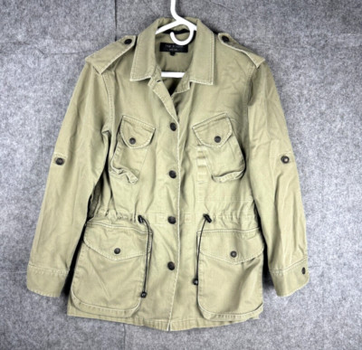 Rag & Bone Jacket Women's Size 2 Olive Khaki Military Ohara Field Cargo