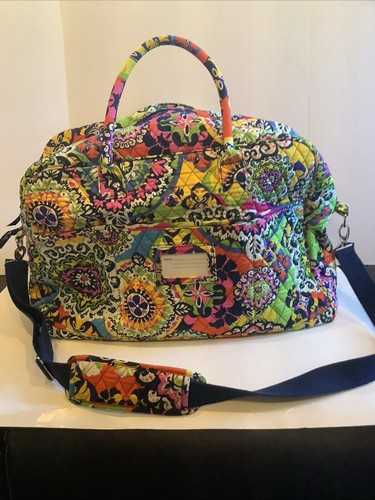 Very Gently Used 1X~Vera Bradley Rio Grand Weekender Bag W/ Trolley Sleeve - Picture 10 of 14