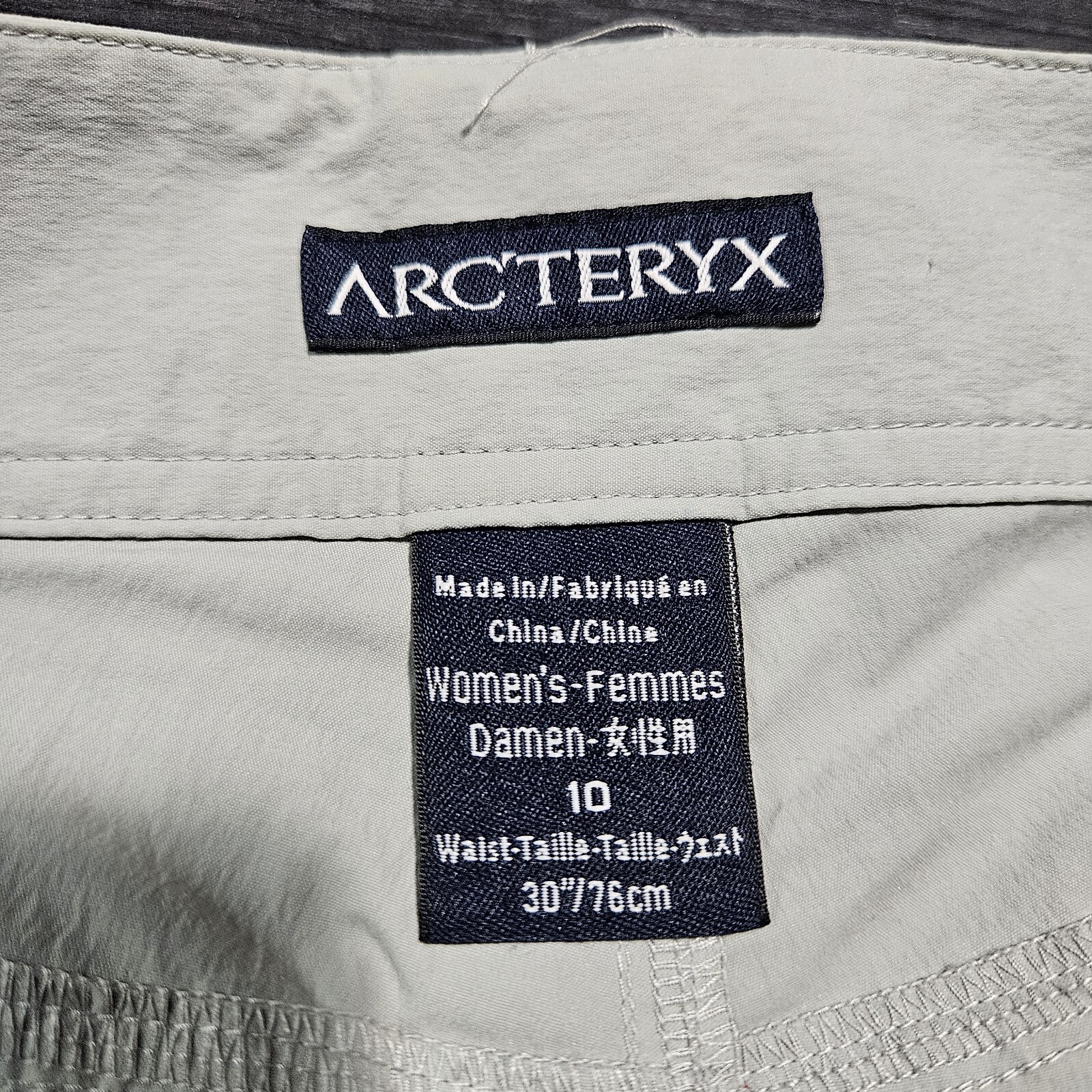 ARC'TERYX Arcteryx Parapetto Pantaloncini Escursionismo Donna 10 Grigio Trekking Rock Climbing Leggeri