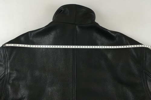 Chaqueta de cuero Schott NYC hecha en EE. UU. negra vintage años 90 nogal botón para hombre 44 - Imagen 7 de 24