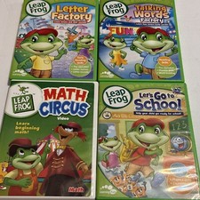 Lot Of 4 Leap Frog Learning DVDS Educational Videos Math Reading Phonics