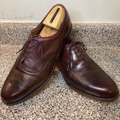 Cordwainer Wright Arch Preserver Breather Burgundy Plain Toe Oxford Shoe 10C GUC