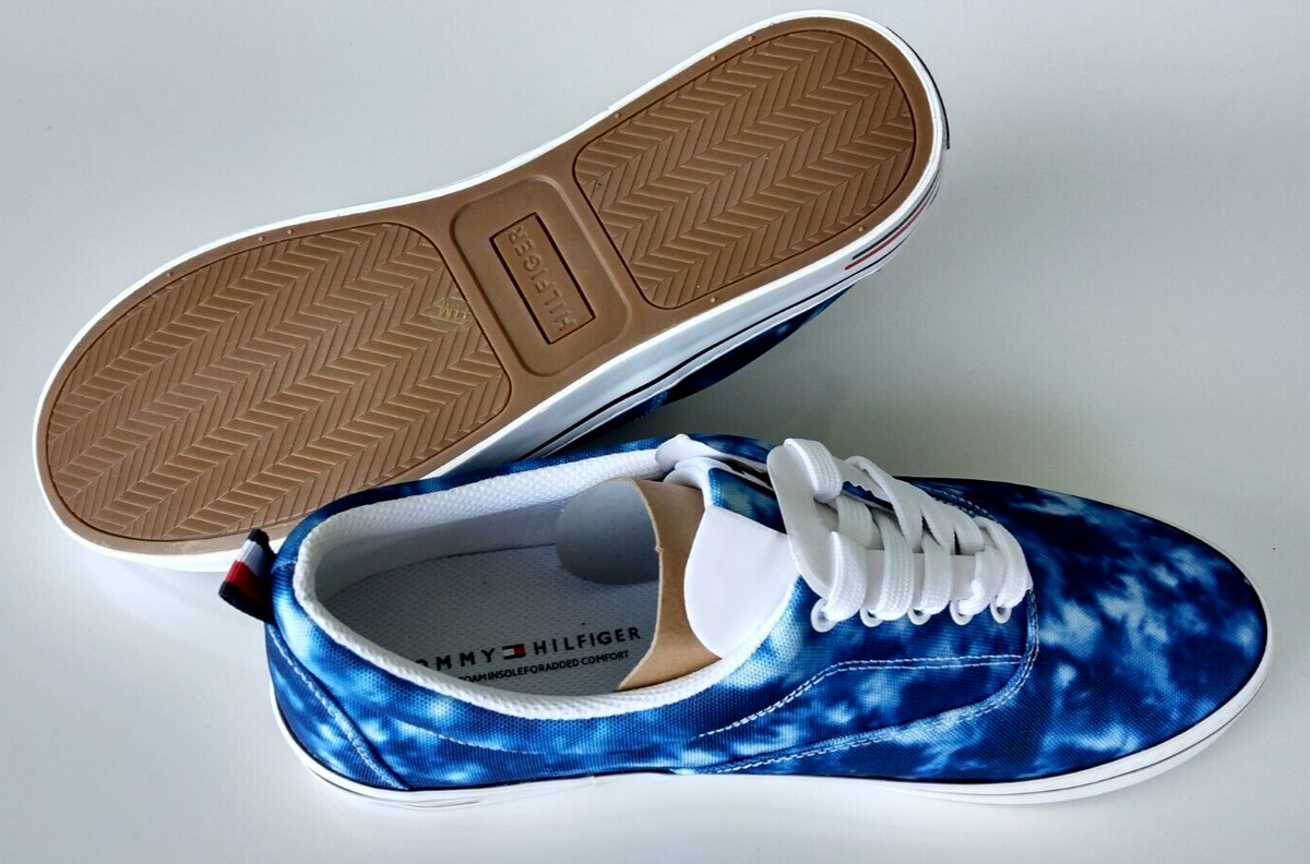 TOMMY HILFIGER REMMO MEN\'S SHOES COLOR BLUE TYE DYE SIZE 10M NEW IN BOX TOMMY HILFIGER Mens Blue Tie Dye Cushioned Comfort Remmo  main image 3