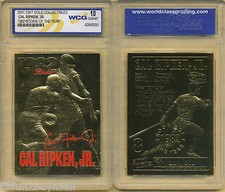 2001 23 KT GOLD CAL RIPKEN JR ROOKIE OF THE YEAR CARD ORANGE RARE WCG GEM-MT 10