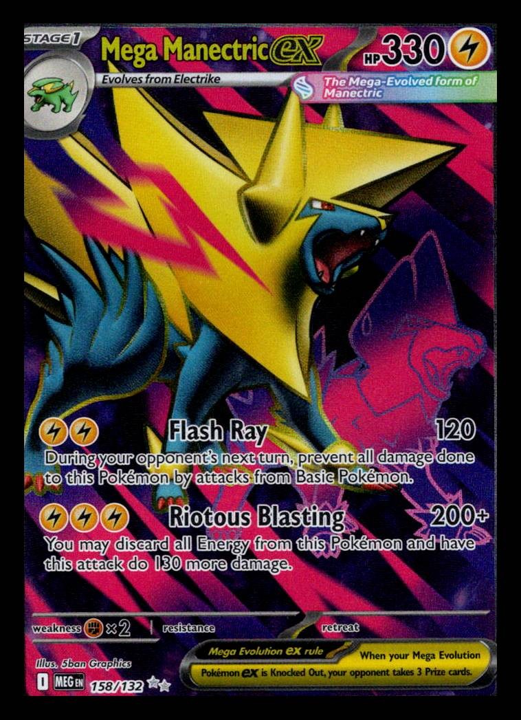 Mega Manectric ex Holo Ultra Rare ME01: Mega Evolution 158/132 LP
