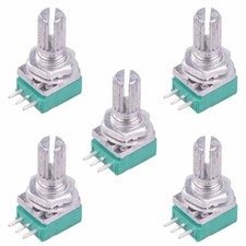 5 x 5K Linear 9mm Potentiometer Knurled 6mm Metal Shaft